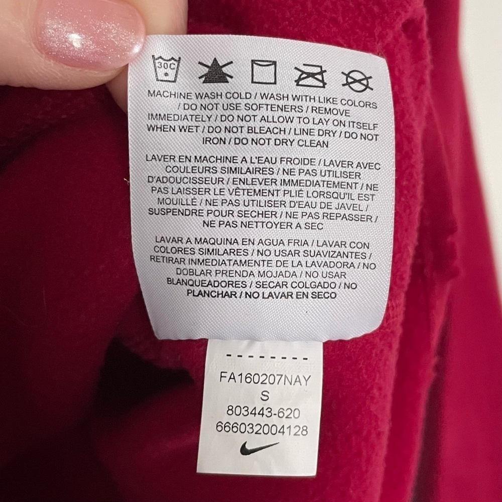 Nike Burgundy & Orange Therma Dri-Fit Training Hoodie Sweatshirt Size S - Picture 12 of 12